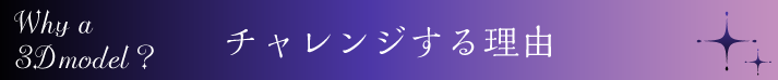Why a 3D model/チャレンジする理由